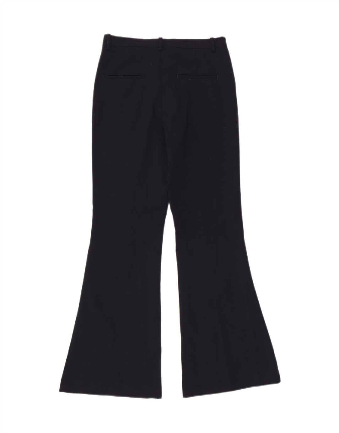 Zara Damen-Flare-Freizeithose, Größe S, W26, L32, Marineblau, Polyester