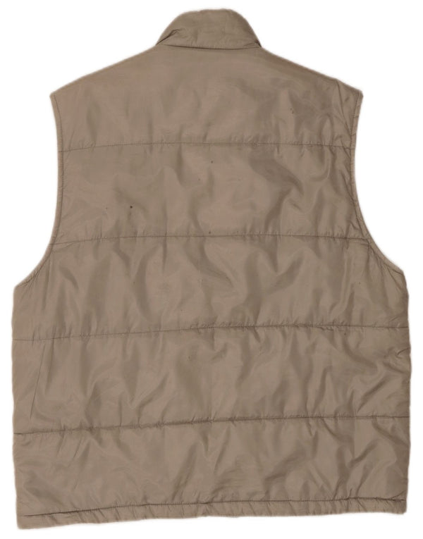 Zara Herren Wattierte Weste UK 42 XL Khaki Polyester