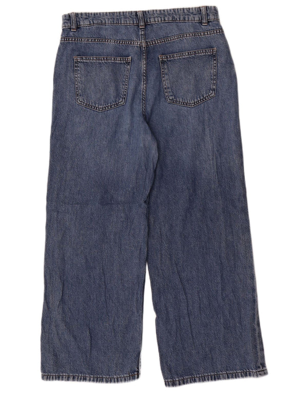 Marks & Spencer Damen-Jeans mit hoher Taille und weitem Bein, UK 12, Mittel W32 L26, Blau