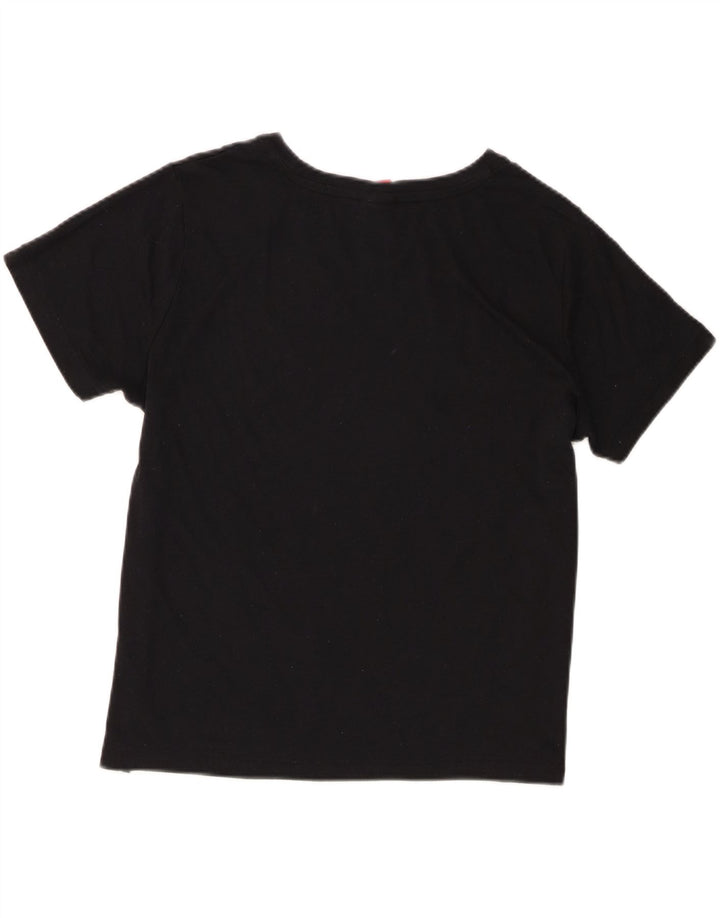 Nike Damen Graphic T-Shirt Top UK 14 Large Schwarz