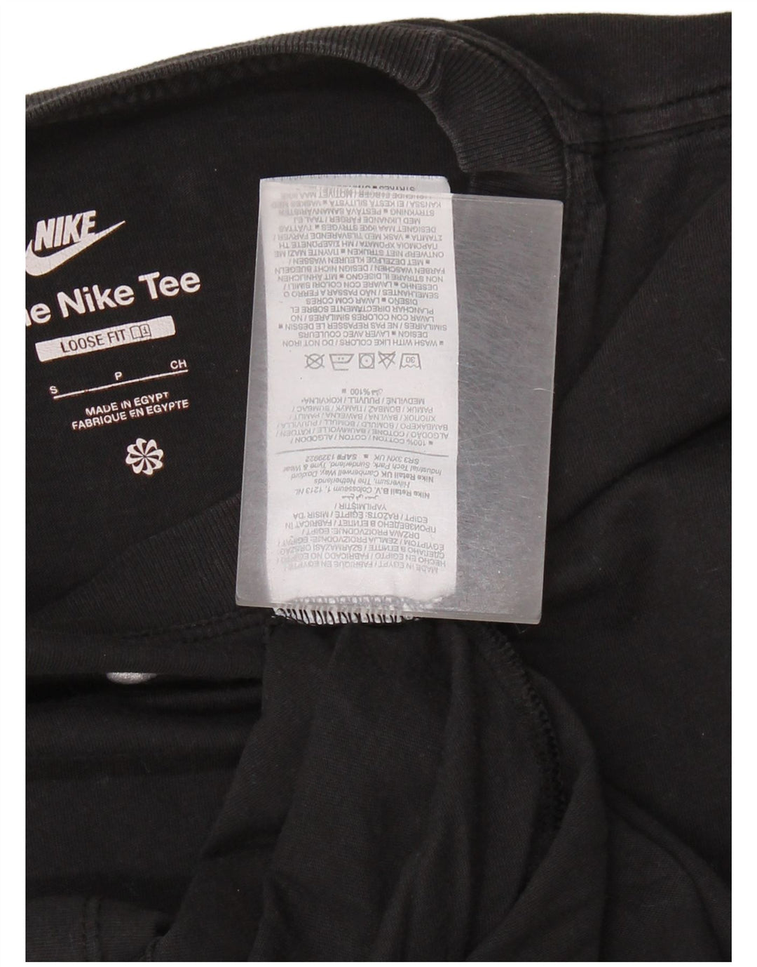 NIKE Herren-T-Shirt mit lockerer Passform, Größe S, Schwarz, Baumwolle