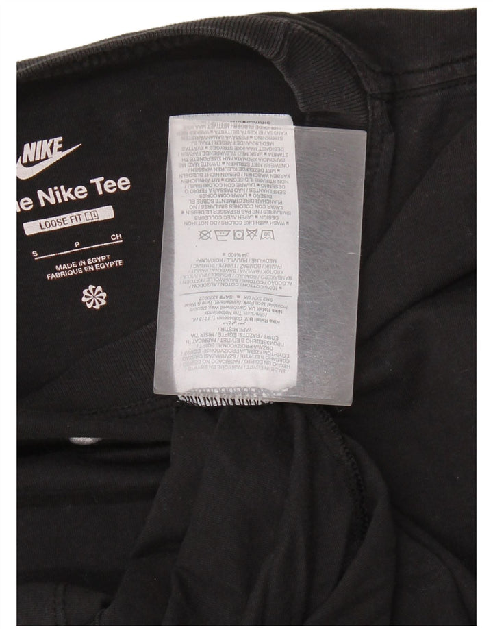 NIKE Herren-T-Shirt mit lockerer Passform, Größe S, Schwarz, Baumwolle