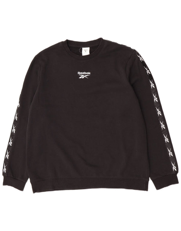 Reebok Herren Graphic Sweatshirt Pullover XL Schwarz Baumwolle