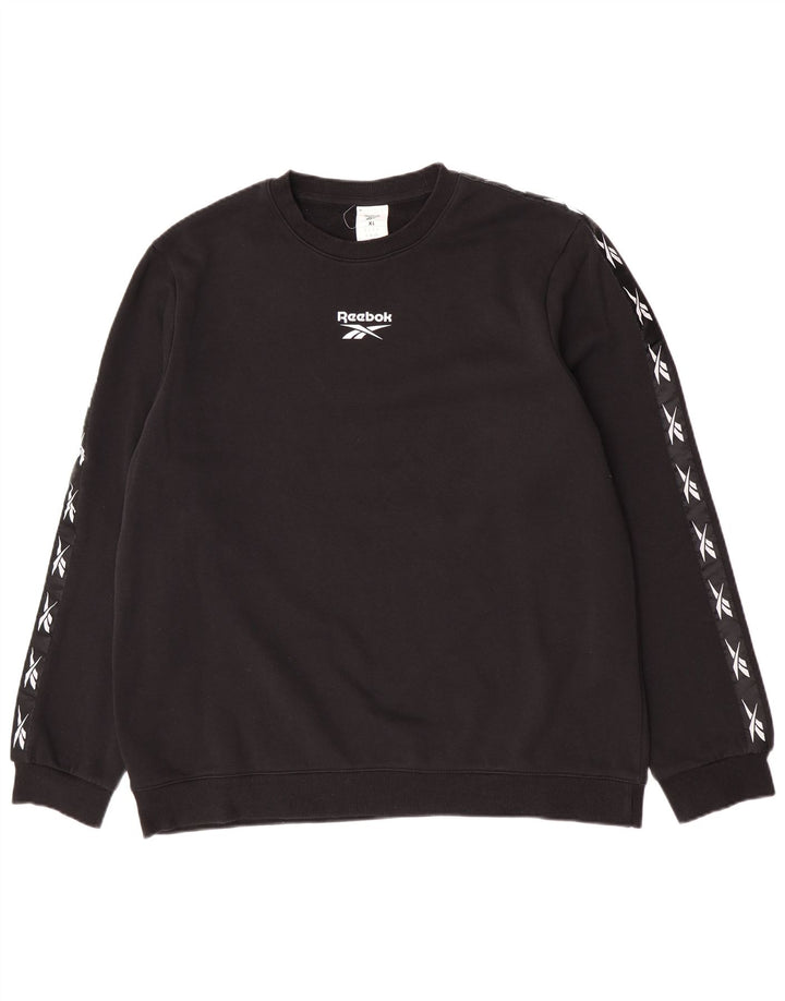 Reebok Herren Graphic Sweatshirt Pullover XL Schwarz Baumwolle
