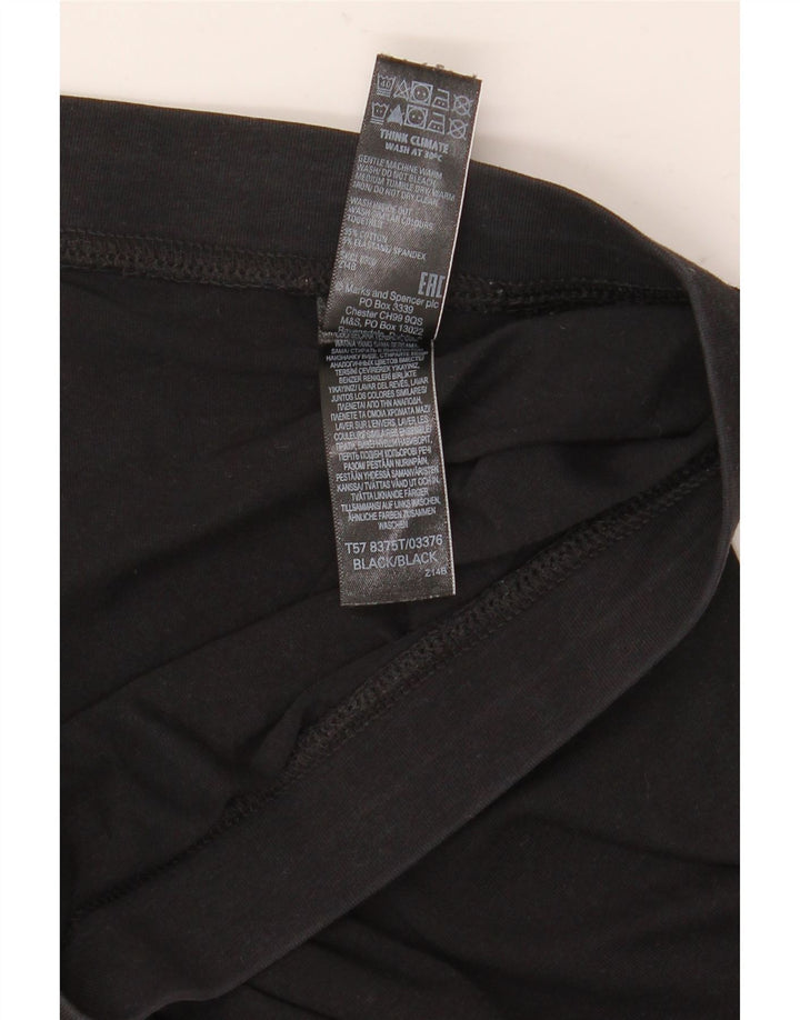 Marks & Spencer Damen Leggings UK 20 2XL Schwarze Baumwolle