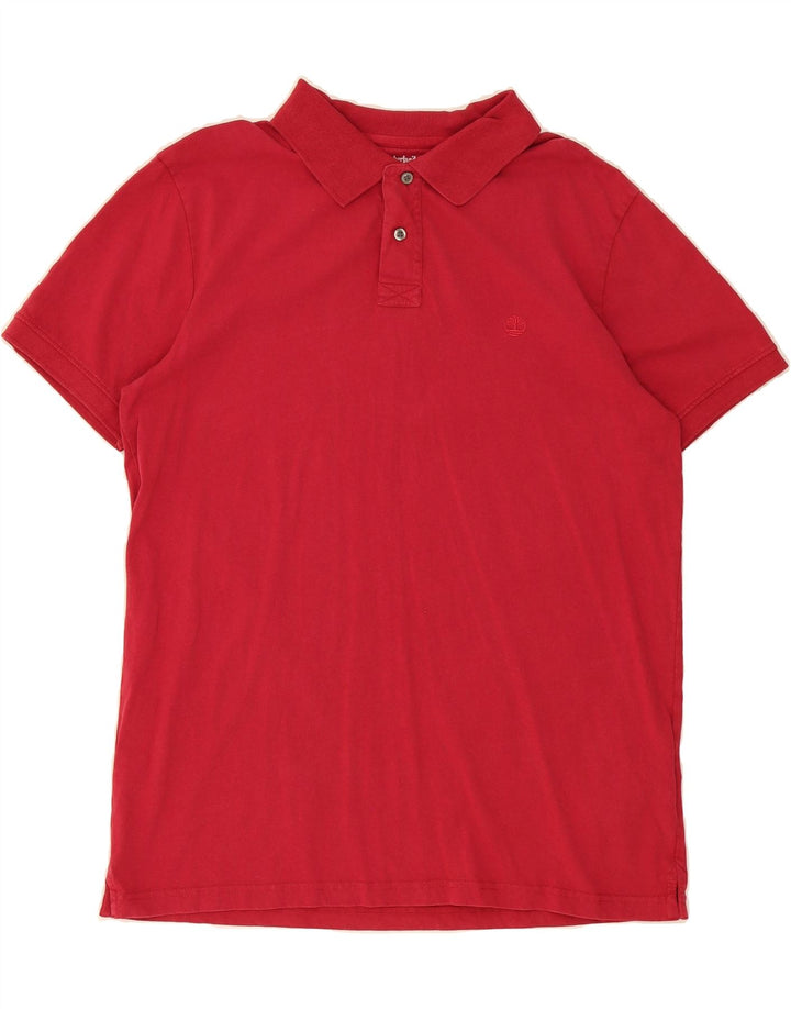 TIMBERLAND Mens Polo Shirt Large Red Cotton Vintage Timberland and Second-Hand Timberland from Messina Hembry 