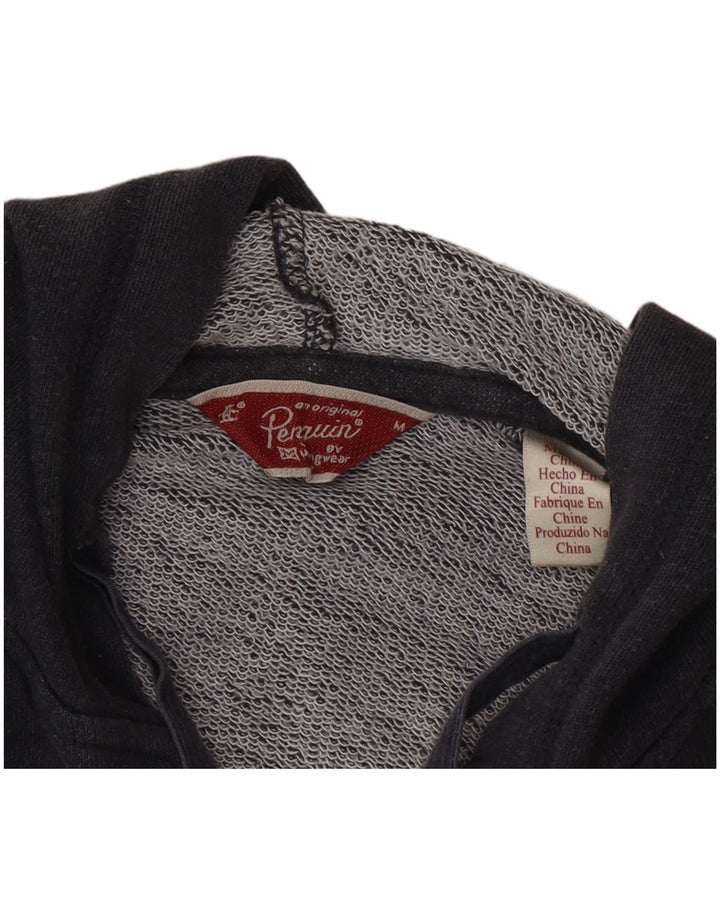 Penguin Herren-Kapuzenpullover mit Reißverschluss, mittelgroß, Marineblau