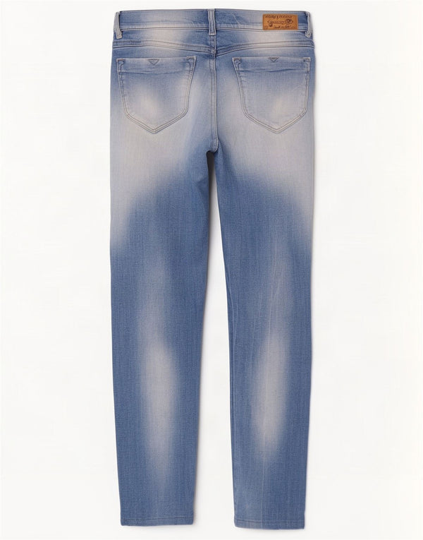 Diesel Damen Distressed Super Slim Jeans W29 L28 Blaue Baumwolle