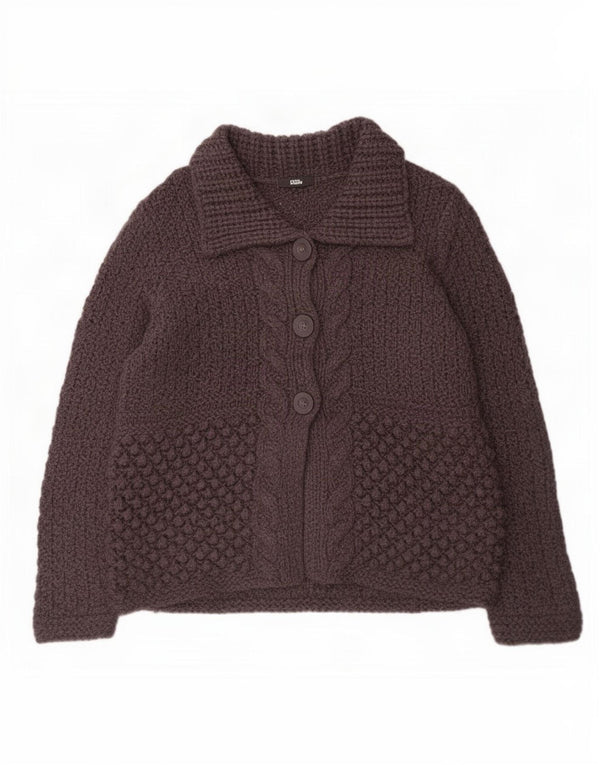 Marks & Spencer Damen Strickjacke Pullover UK 16 Large Grau Acryl