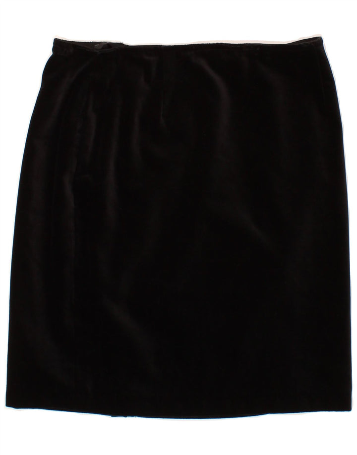 VINTAGE Womens Straight Skirt W30 Medium Black Cotton Vintage Vintage and Second-Hand Vintage from Messina Hembry 