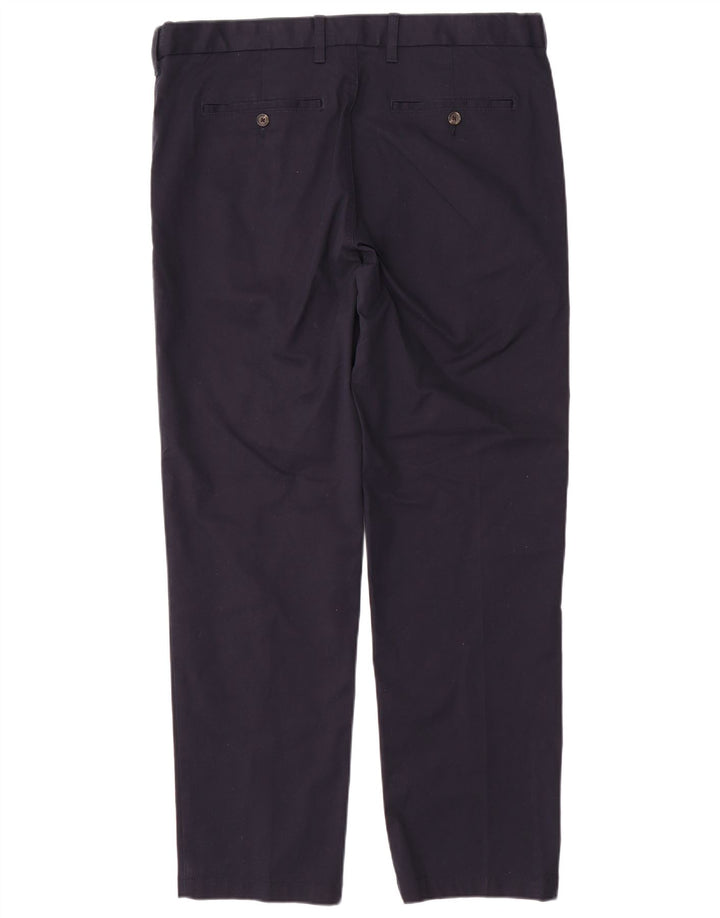 MARKS & SPENCER Herren-Chinohose mit normaler Passform, W38 L31, marineblaue Baumwolle