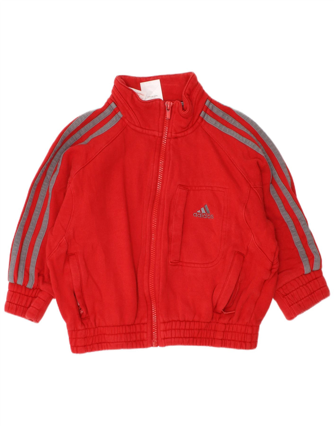 ADIDAS Jungen-Trainingsanzug, Top-Jacke, 3–4 Jahre, rote Baumwolle