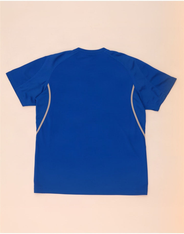 Adidas Herren T-Shirt Top Mittelblaues Polyester