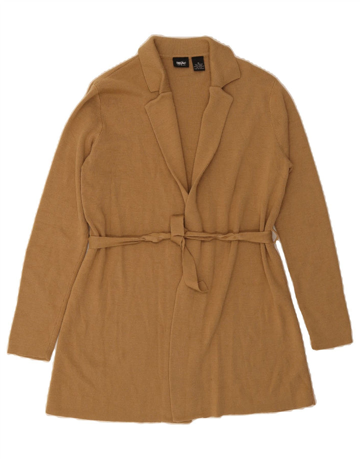 MOSSIMO Womens Longline Open Cardigan Sweater UK 12 Medium Brown Acrylic Vintage Mossimo and Second-Hand Mossimo from Messina Hembry 