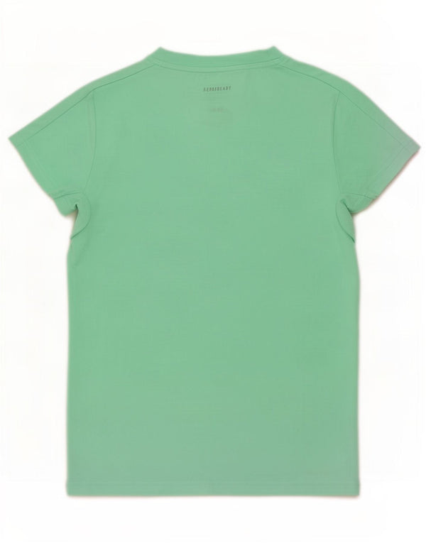Adidas Mädchen Aeroready T-Shirt Top 11–12 Jahre, grünes Polyester