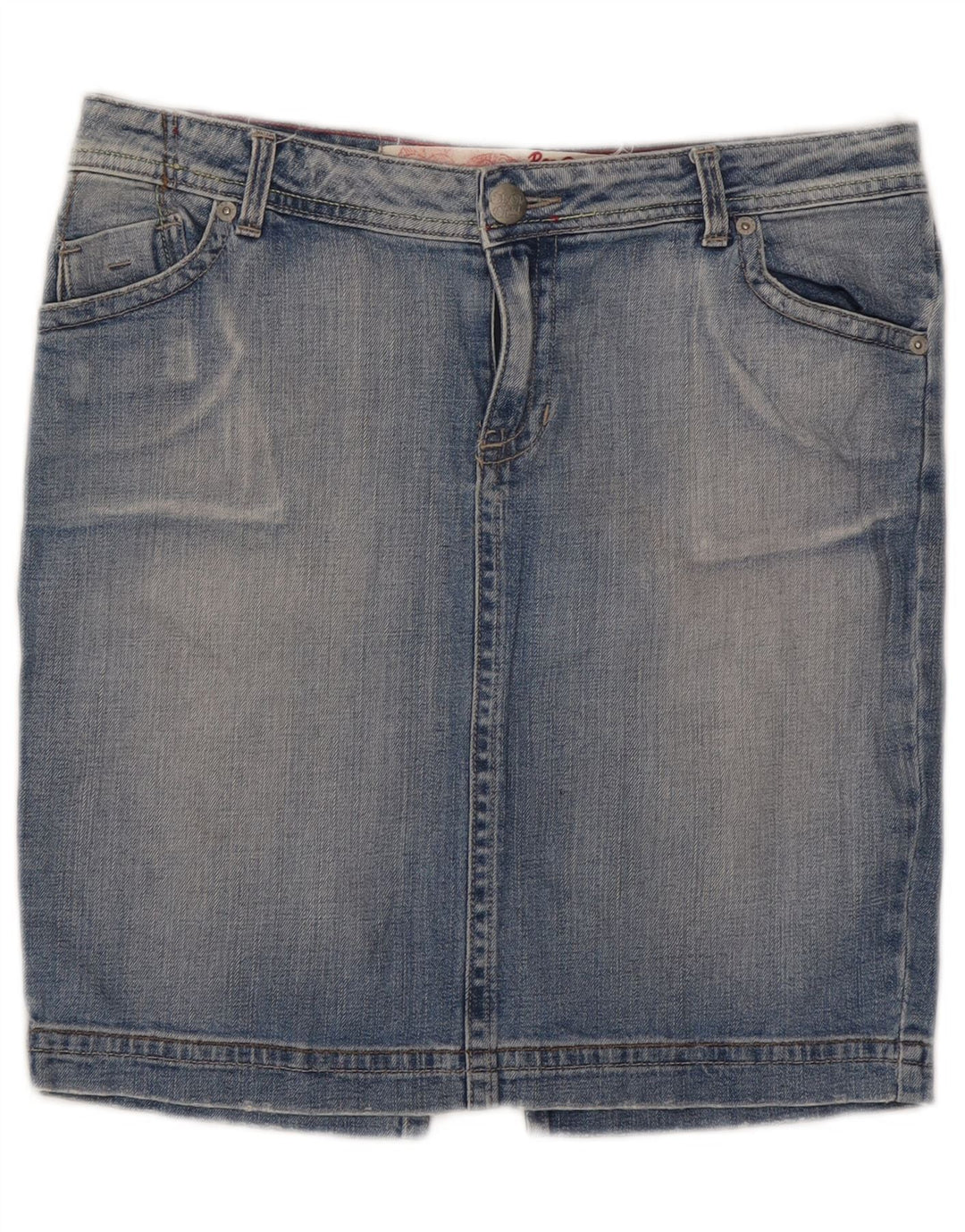 Roxy Damen Mini-Jeansrock US 12 Large W32 Blaue Baumwolle