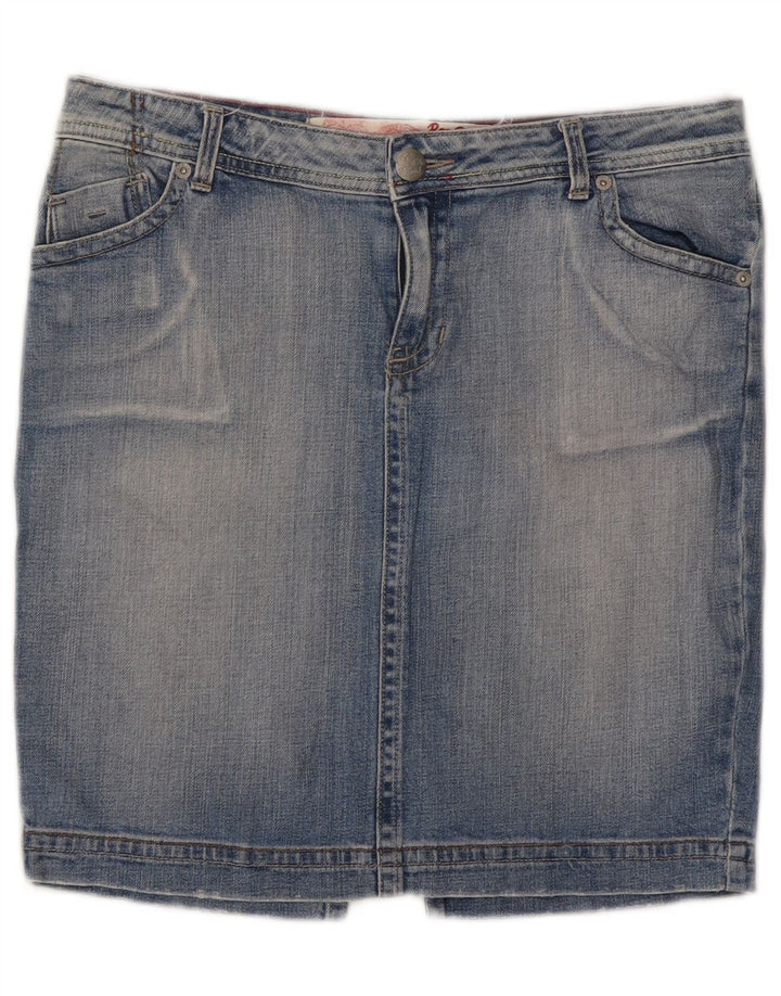 Roxy Damen Mini-Jeansrock US 12 Large W32 Blaue Baumwolle