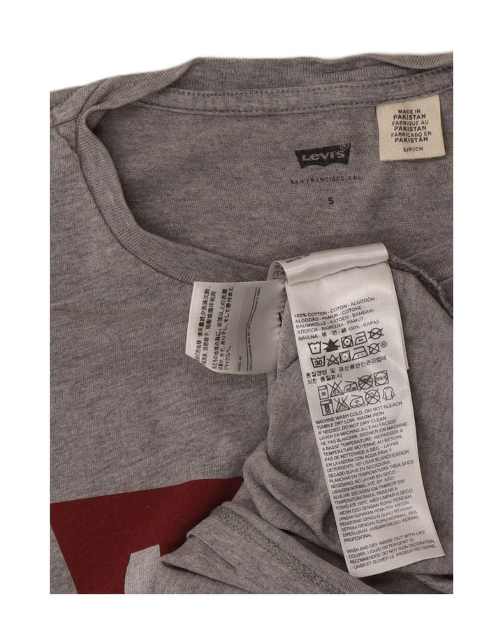 LEVI'S Mens Graphic T-Shirt Top Small Grey Cotton Vintage Levi's and Second-Hand Levi's from Messina Hembry 