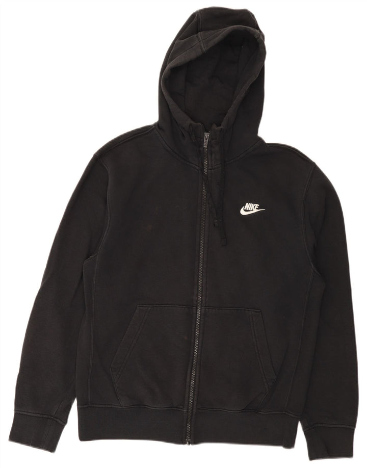 Nike Herren-Kapuzenpullover mit Reißverschluss, Größe S, schwarze Baumwolle