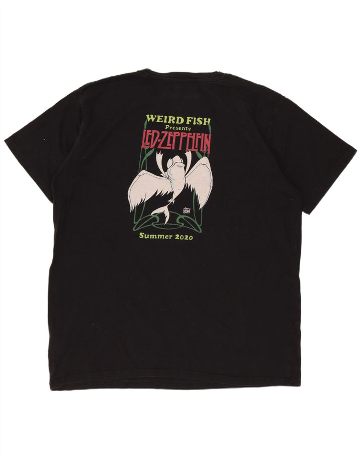 WEIRD FISH Herren Grafik T-Shirt Top XL Schwarz Baumwolle