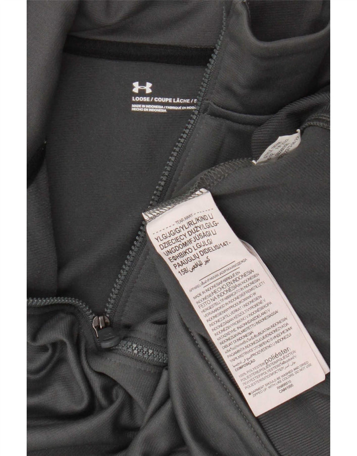 Under Armour Jungen-Trainingsanzug-Top-Jacke, 11–12 Jahre, großes graues Polyester