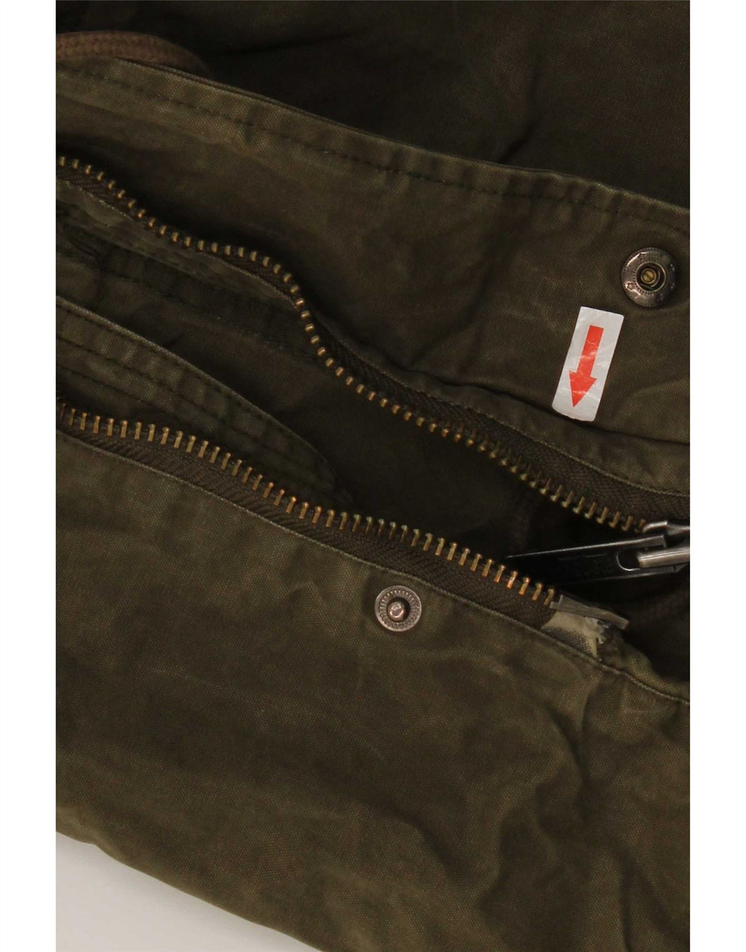 Bomboogie Herren-Parka mit Kapuze, UK 42, XL, Khaki, Baumwolle