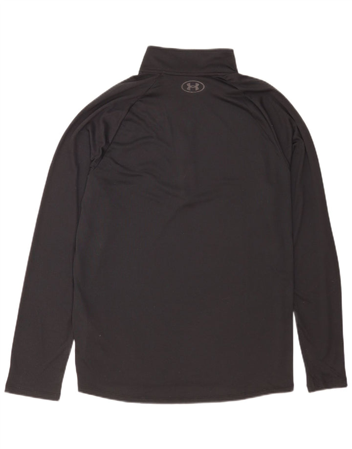 Under Armour Herren-Oberteil mit Reißverschluss, langärmlig, groß, aus schwarzem Polyester