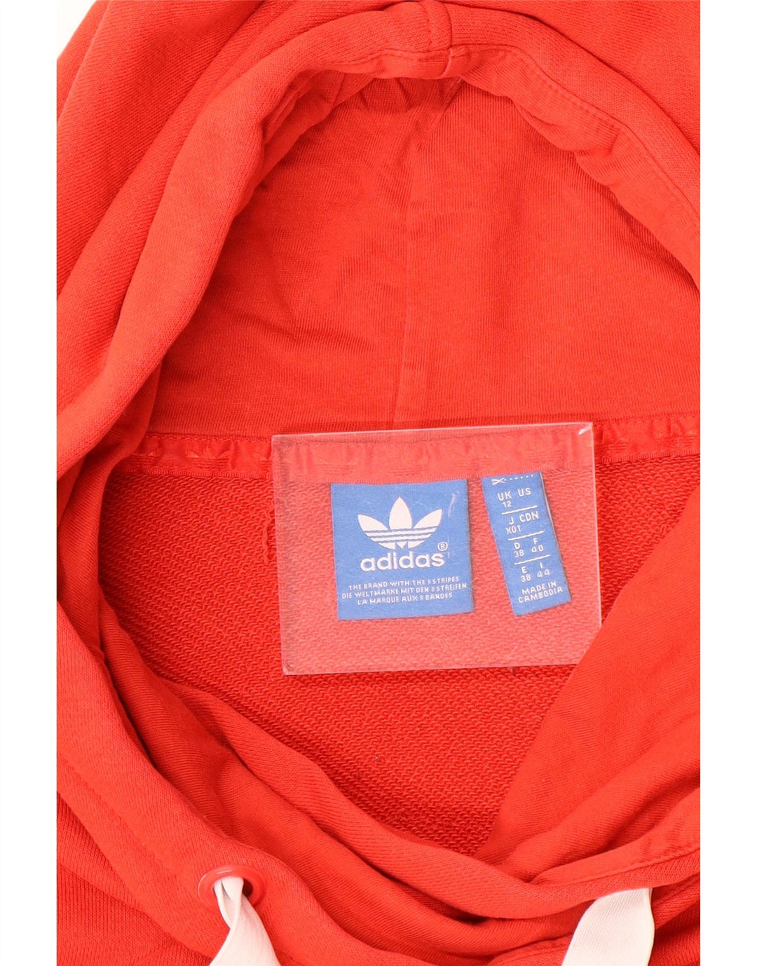 Adidas Damen Graphic Hoodie Pullover UK 12 Mittelrot