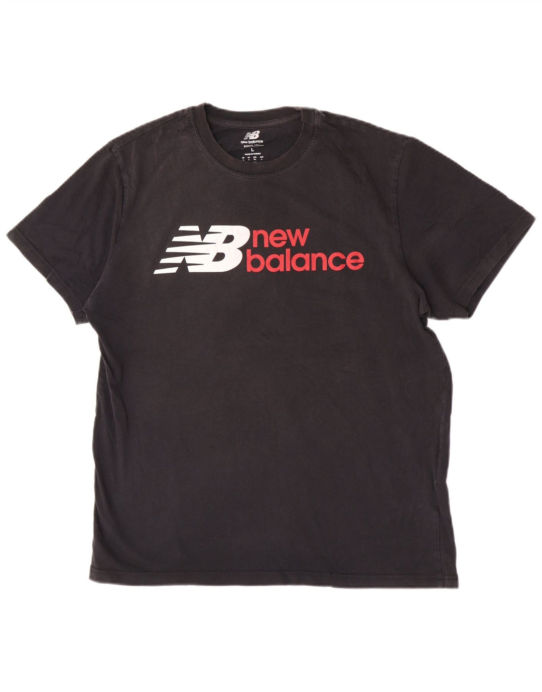 New Balance Herren-T-Shirt mit Grafik, Größe L, Schwarz