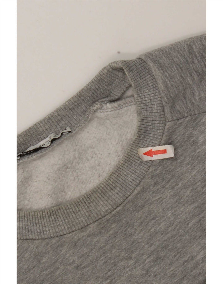 Zara Damen Grafik-Sweatshirt-Pullover UK 14 Mittelgraues Polyester