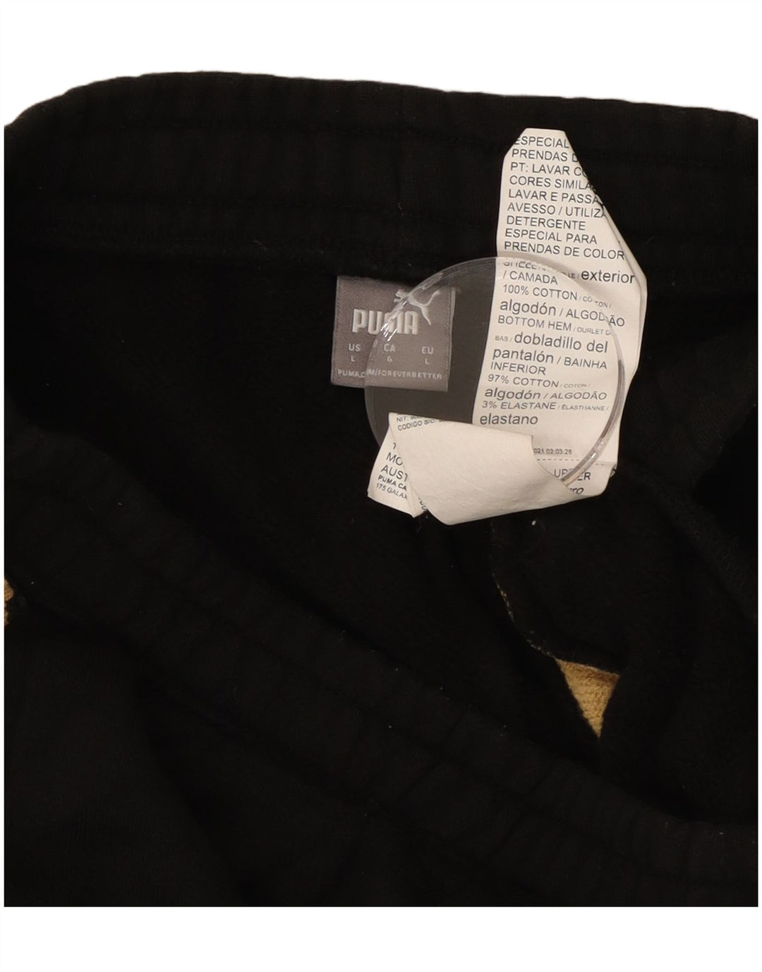 PUMA Damen-Trainingshose, Jogginghose, Größe 44, Schwarz, Animal-Print