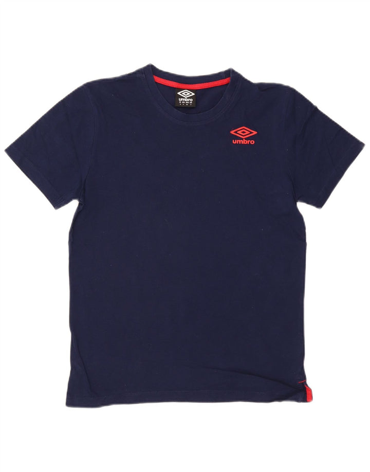 Umbro Herren T-Shirt Top Small Marineblau Baumwolle