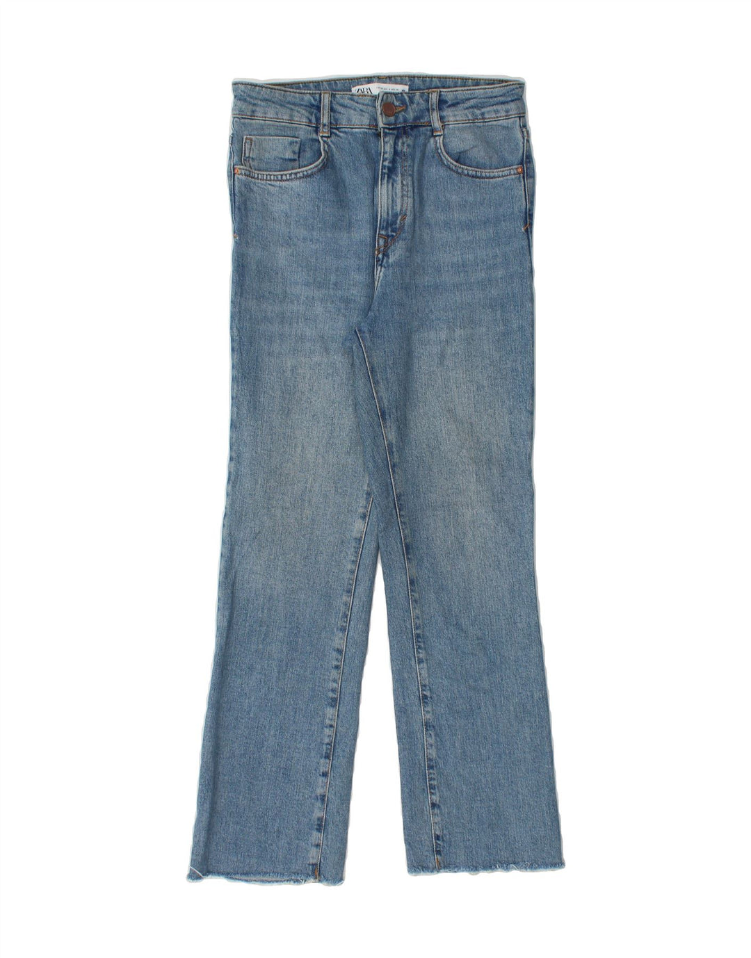 ZARA Womens Cropped Jeans EU 36 XS W28 L25 Blue Vintage Zara and Second-Hand Zara from Messina Hembry 