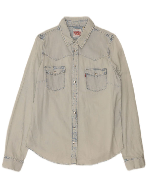 Levi's Damen-Jeanshemd mit klassischer Passform, UK 14, mittelblaue Baumwolle