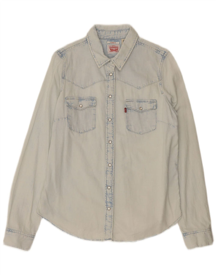 Levi's Damen-Jeanshemd mit klassischer Passform, UK 14, mittelblaue Baumwolle
