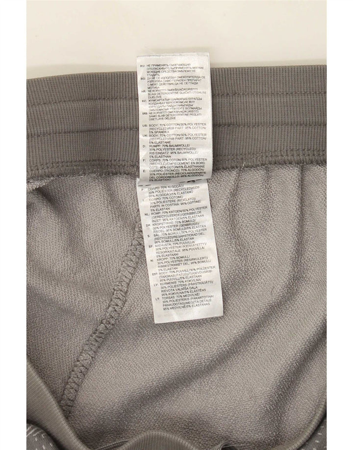 Adidas Herren Sportshorts mittelgraue geometrische Baumwolle