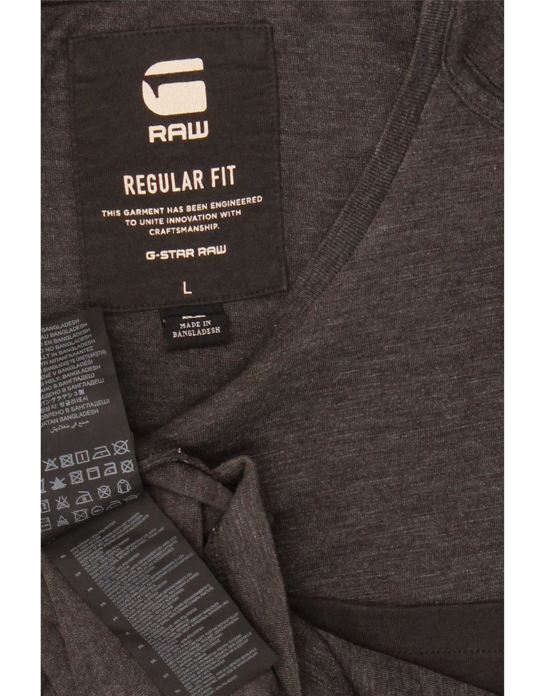 G-Star Herren T-Shirt mit normaler Passform, groß, graue Baumwolle