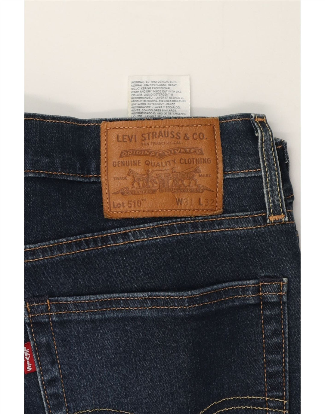 Levi's Herren Skinny Jeans W31 L32 Blaue Baumwolle