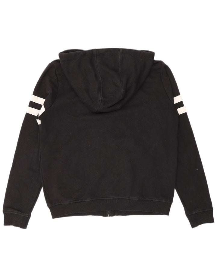 Ellesse Damen-Pullover mit übergroßem Reißverschluss und Kapuze, Gr. 10, Größe S, Schwarz, gestreift