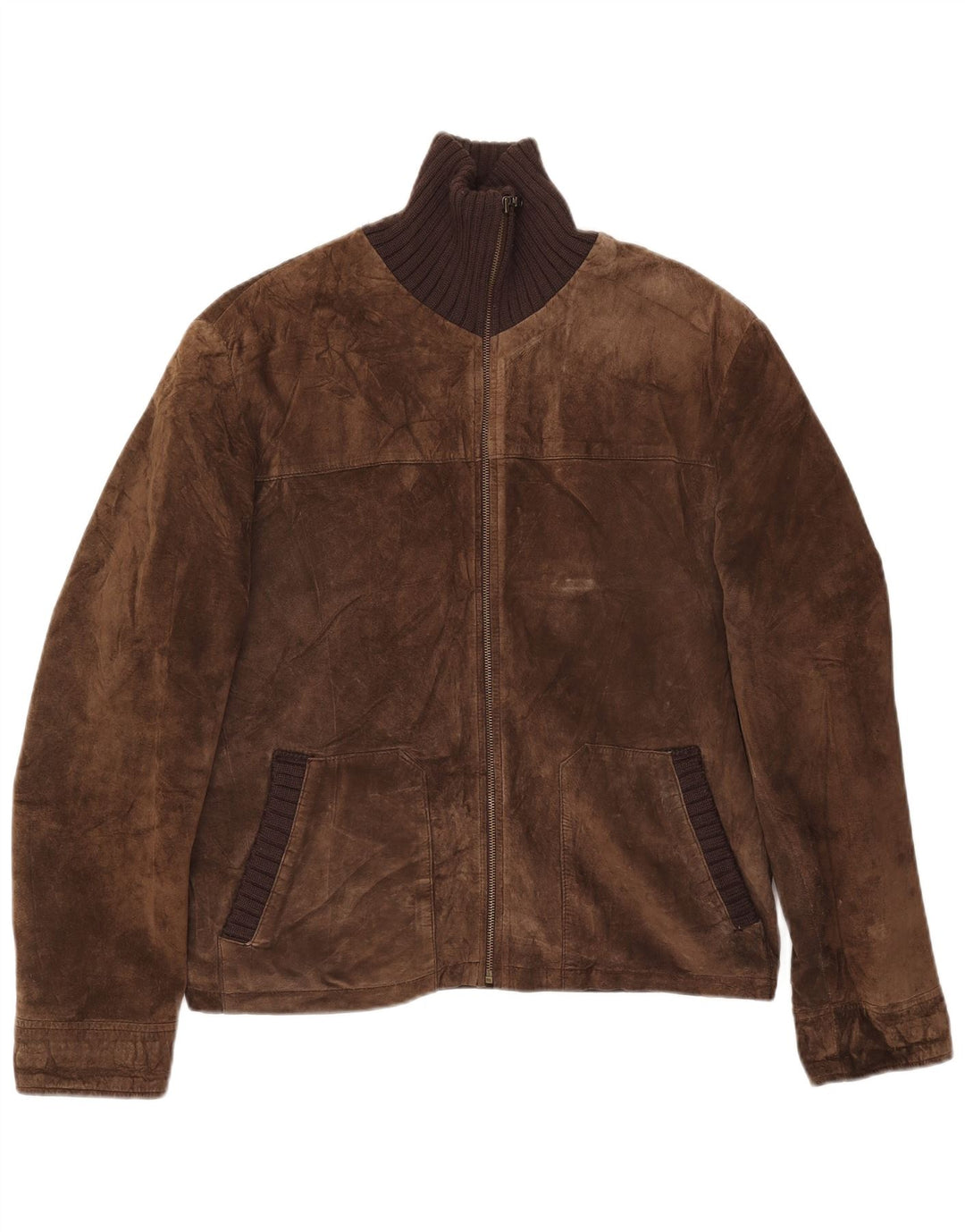 Conbipel Herren Wildlederjacke IT 48 Mittelbraunes Leder