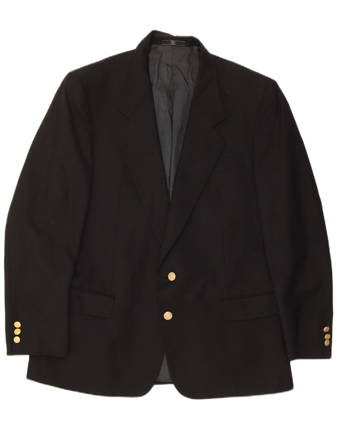 Valentino Herren 2-Knopf-Blazerjacke UK 38 Mittelschwarz
