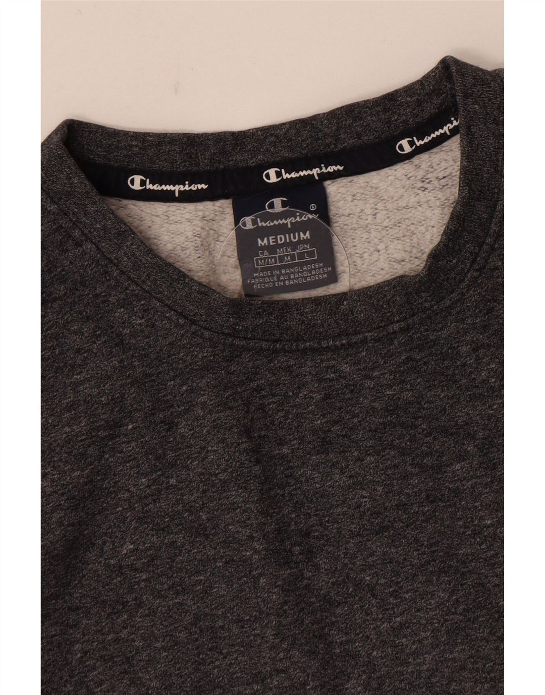 Champion Herren-Sweatshirt-Pullover, mittelgrau meliert
