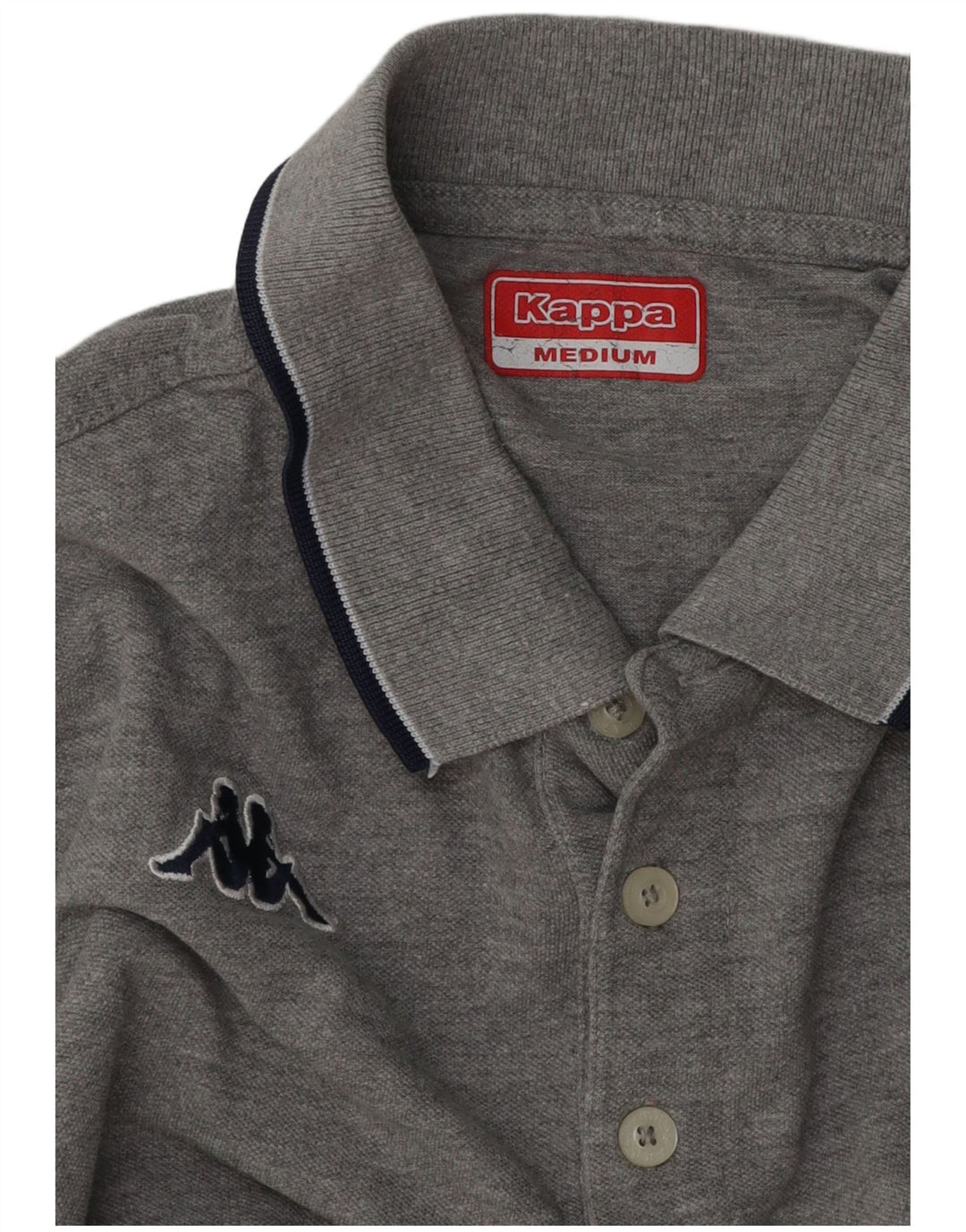 Kappa Jungen-Poloshirt, 13–14 Jahre, mittelgraue Baumwolle