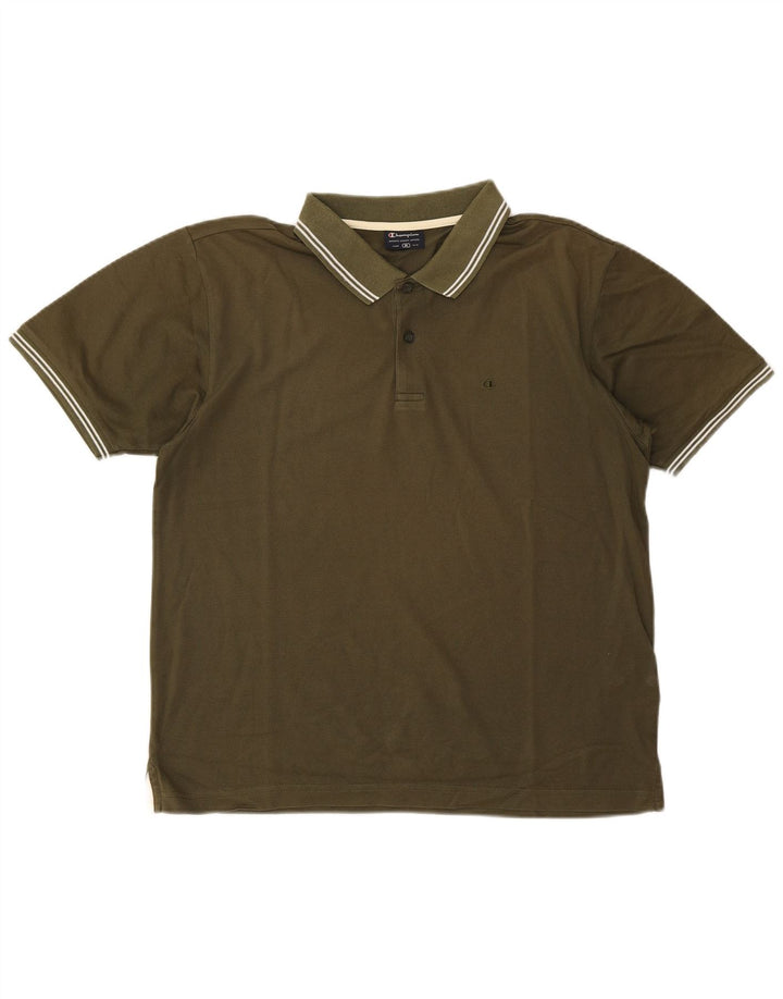 Champion Herren-Poloshirt aus mittelgrüner Baumwolle