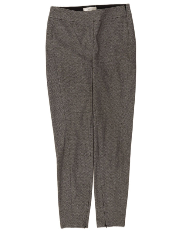 Reiss Slim-Anzughose für Damen, UK 8, Größe S, W26, L27, Grau mit Hahnentrittmuster