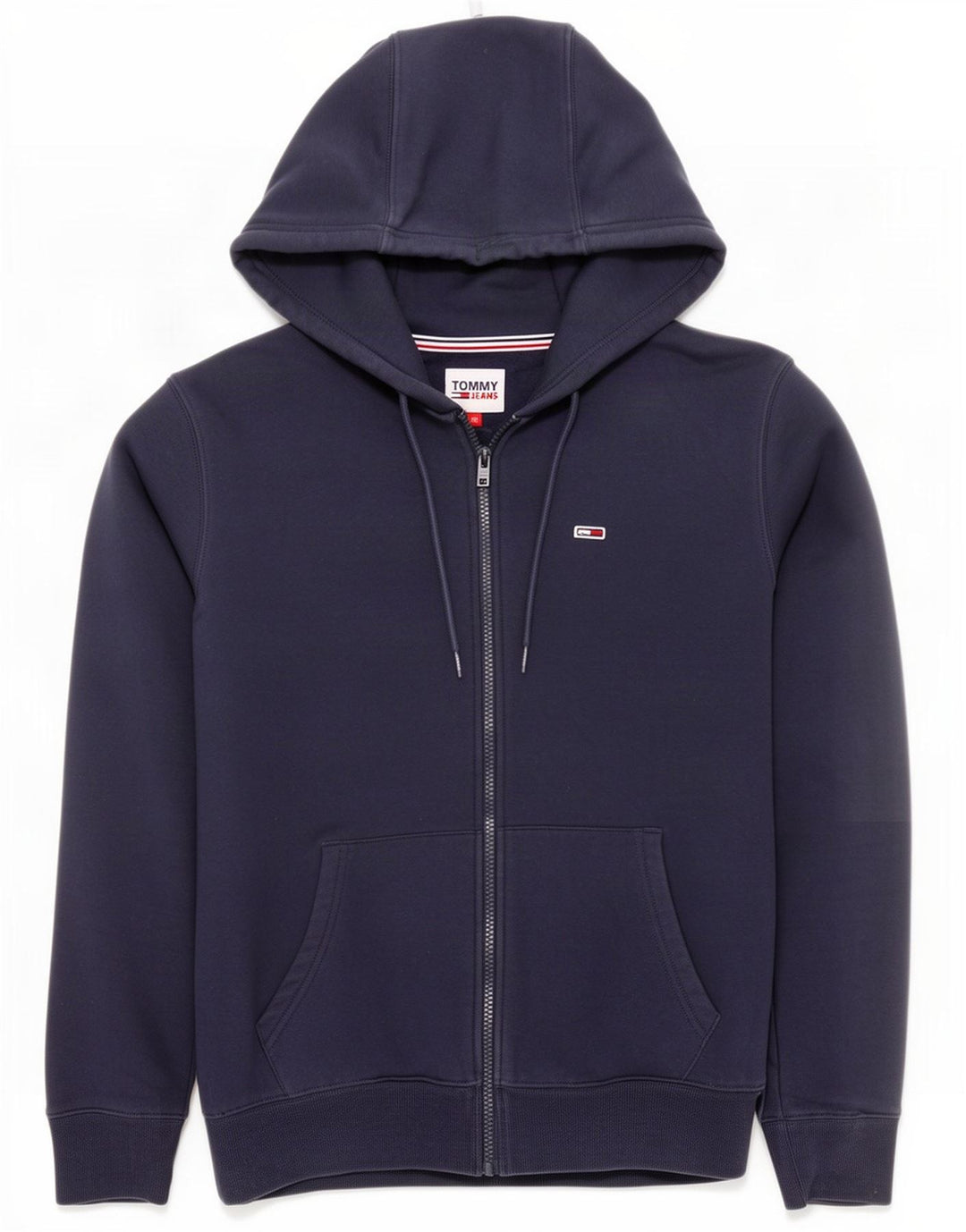 Tommy Hilfiger Herren-Kapuzenpullover mit Reißverschluss, mittlere marineblaue Baumwolle