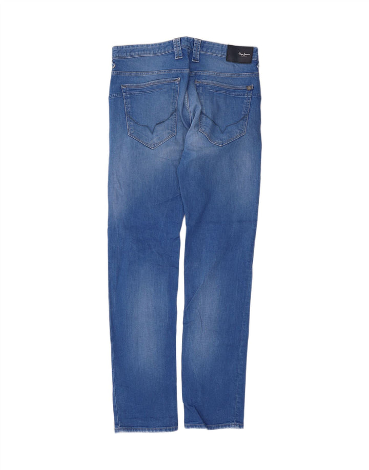 PEPE Jeans Herren Regular Fit Slim Jeans W32 L34 Blaue Baumwolle