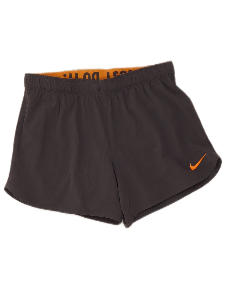 NIKE Damen Dri Fit Sport Shorts UK 6 XS Grau Polyester
