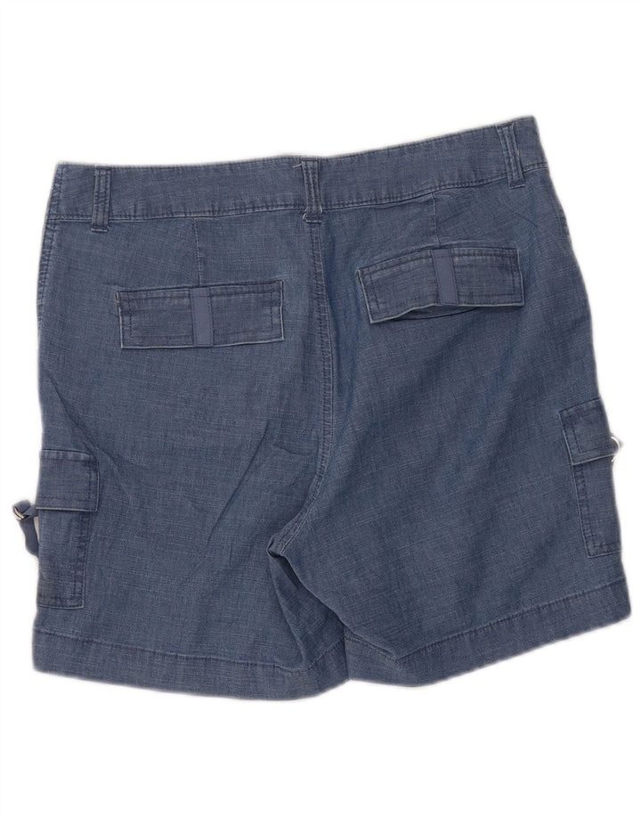 LEE Damen-Cargoshorts mit normaler Passform und mittelhohem Bund, US 10, Größe L, W34, blaue Baumwolle