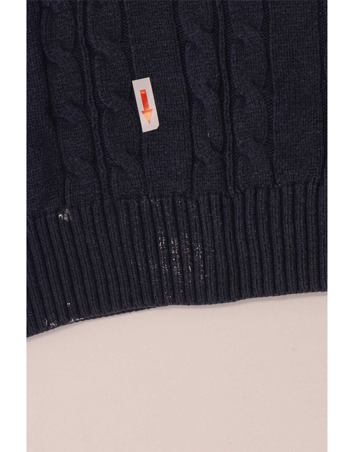 Marks & Spencer Herren-Pullover mit Rundhalsausschnitt, reguläre Passform, XL, Marineblau